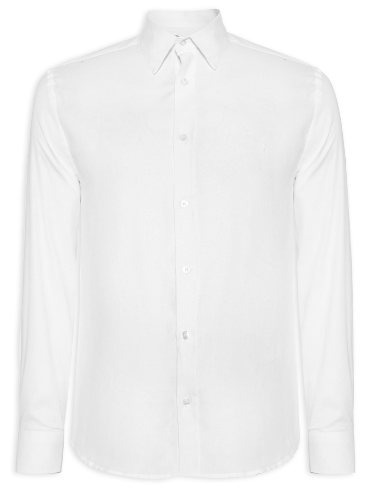 Camisa Masculina Oxfordine classic Irish Manga Longa - Branco