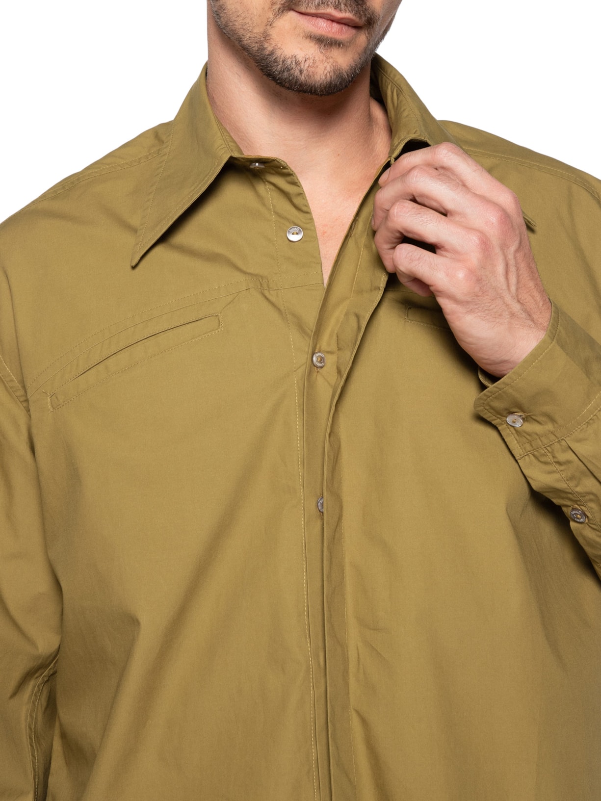 Camisa Masculina Pala Curva Verde Handred