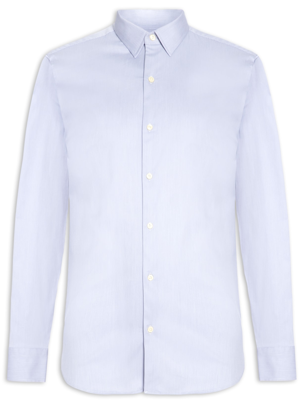 Camisa Masculina Paris Falso Liso Stripes Manga Longa - Azul