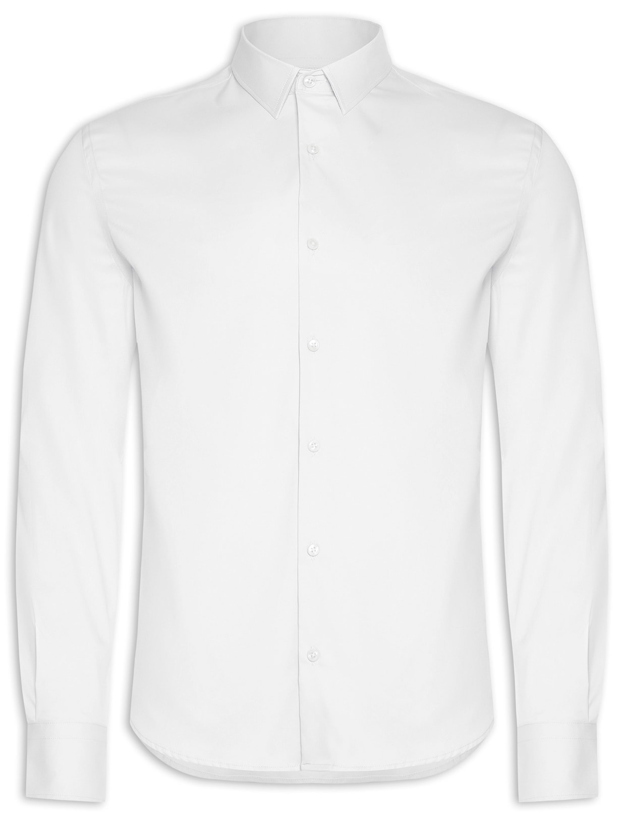 Camisa Masculina Paris Lisa Elastano - Branco
