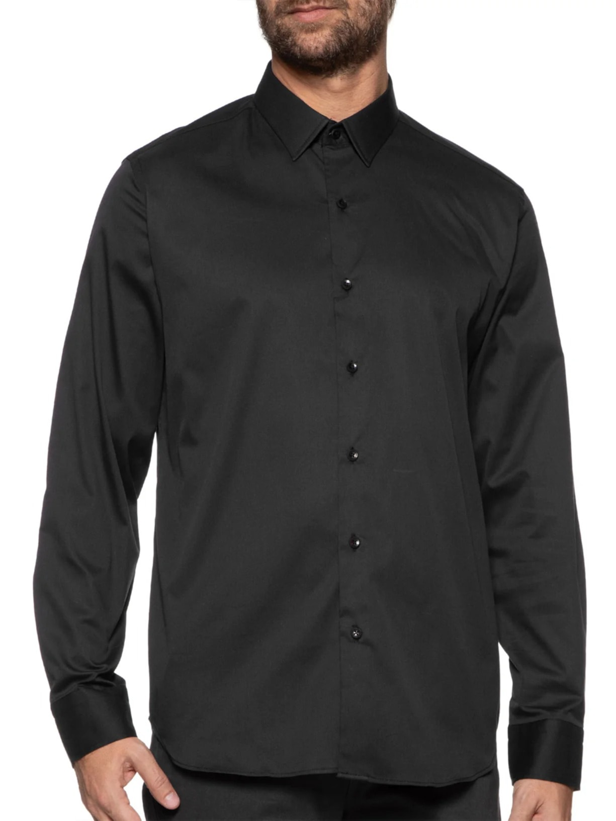 Camisa Masculina Paris Lisa Preto Oficina Reserva
