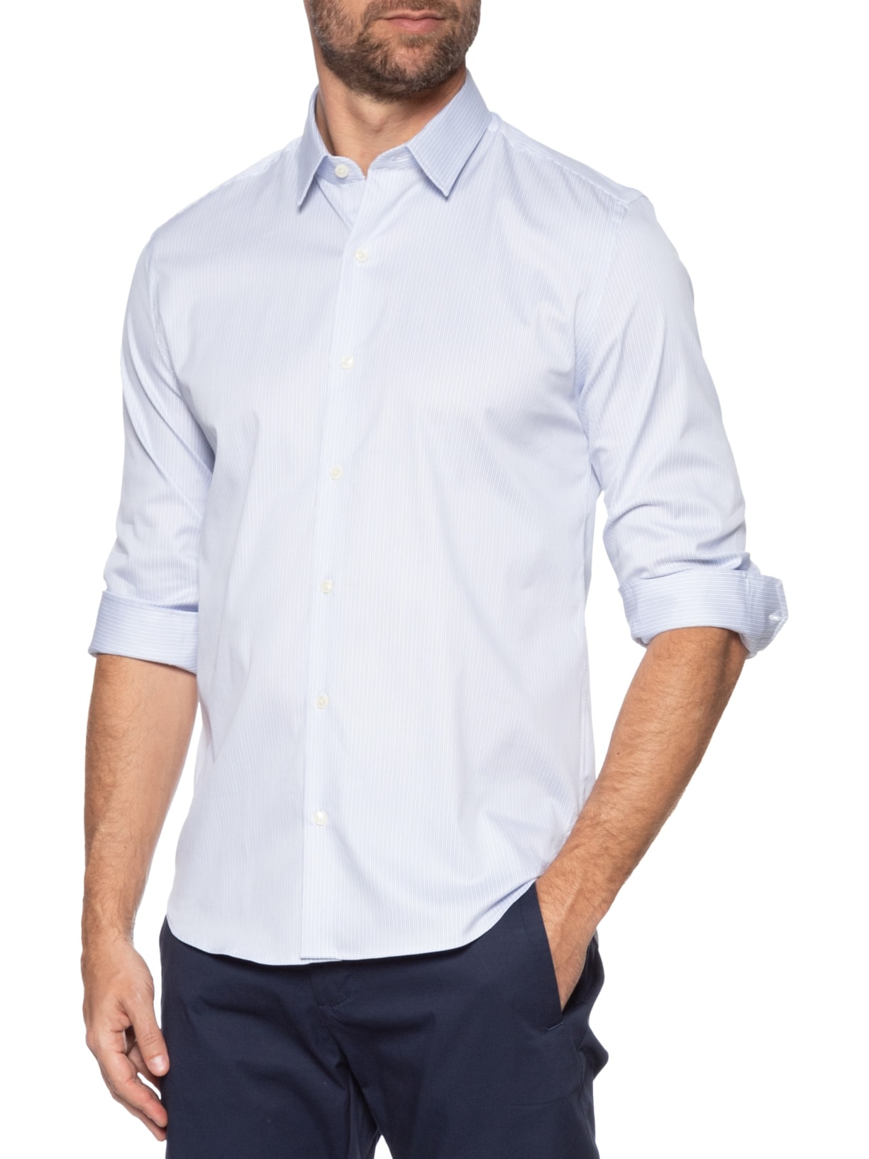 Camisa Masculina Paris Martin Manga Longa Branco Oficina Reserva