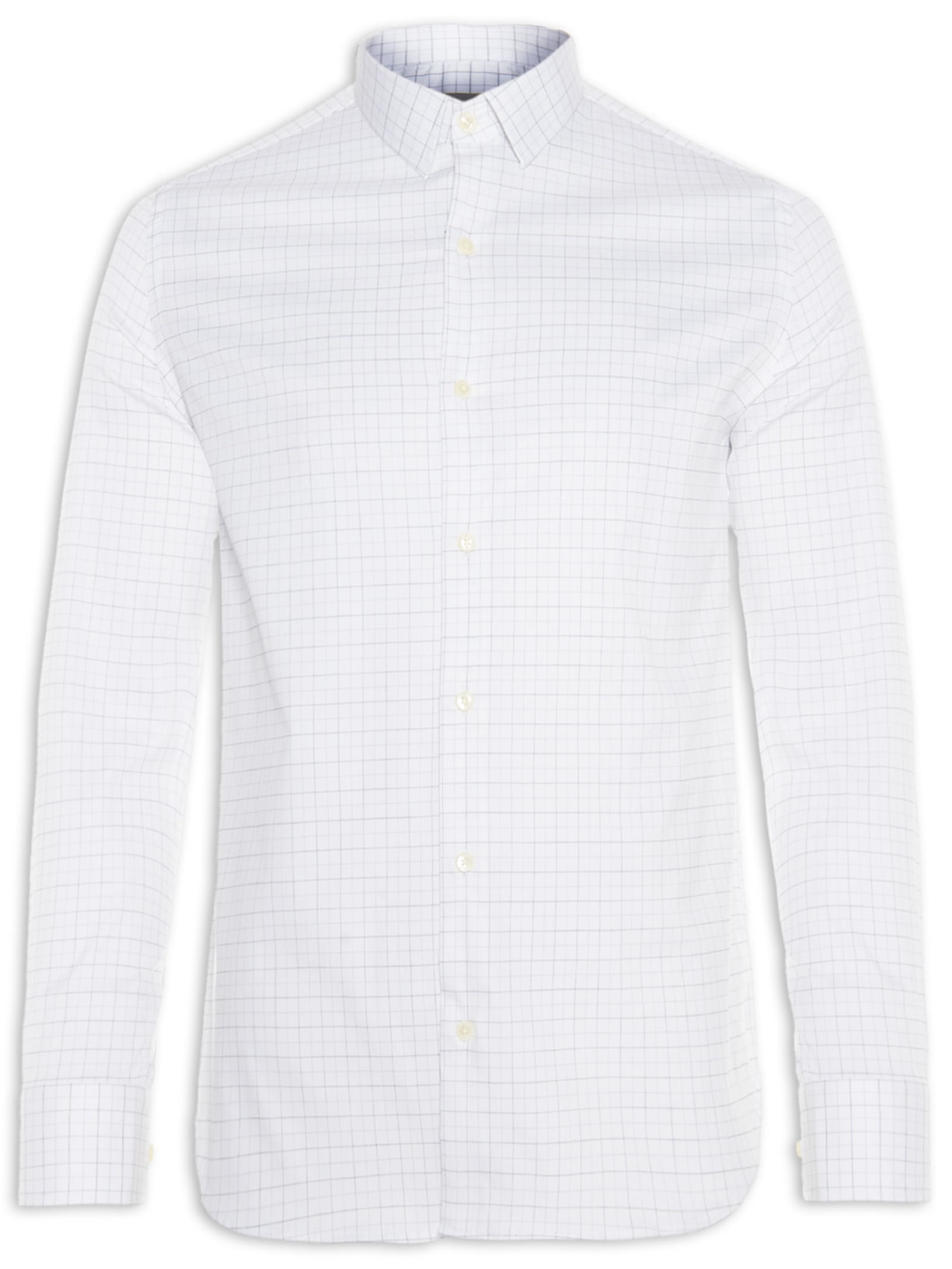 Camisa Masculina Paris Xadrez - Branco