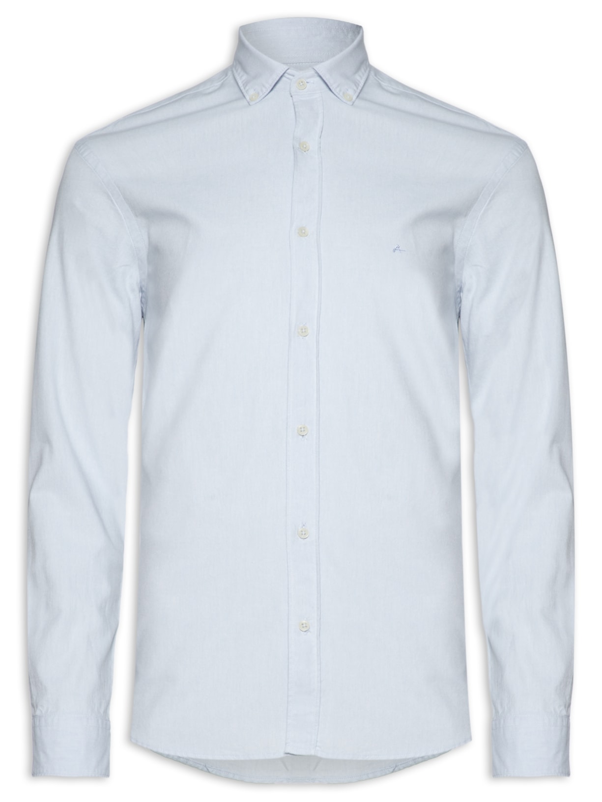 Camisa Masculina Planalto Button Down SL - Azul