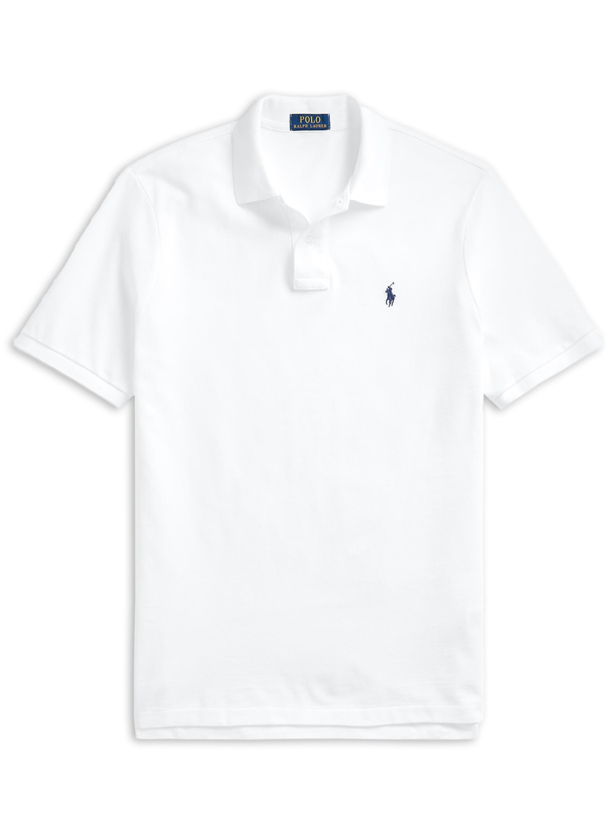 Camisa Masculina Polo Classic Fit Cotton Mesh Branco Polo Ralph Lauren