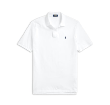 Camisa Masculina Polo Classic Fit Cotton Mesh - Branco