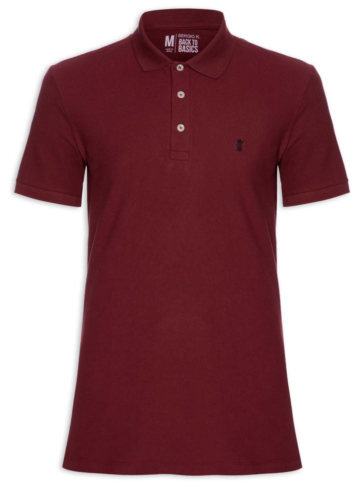 Camisa Masculina Polo Manga Curta Básica Piquet - Vermelho