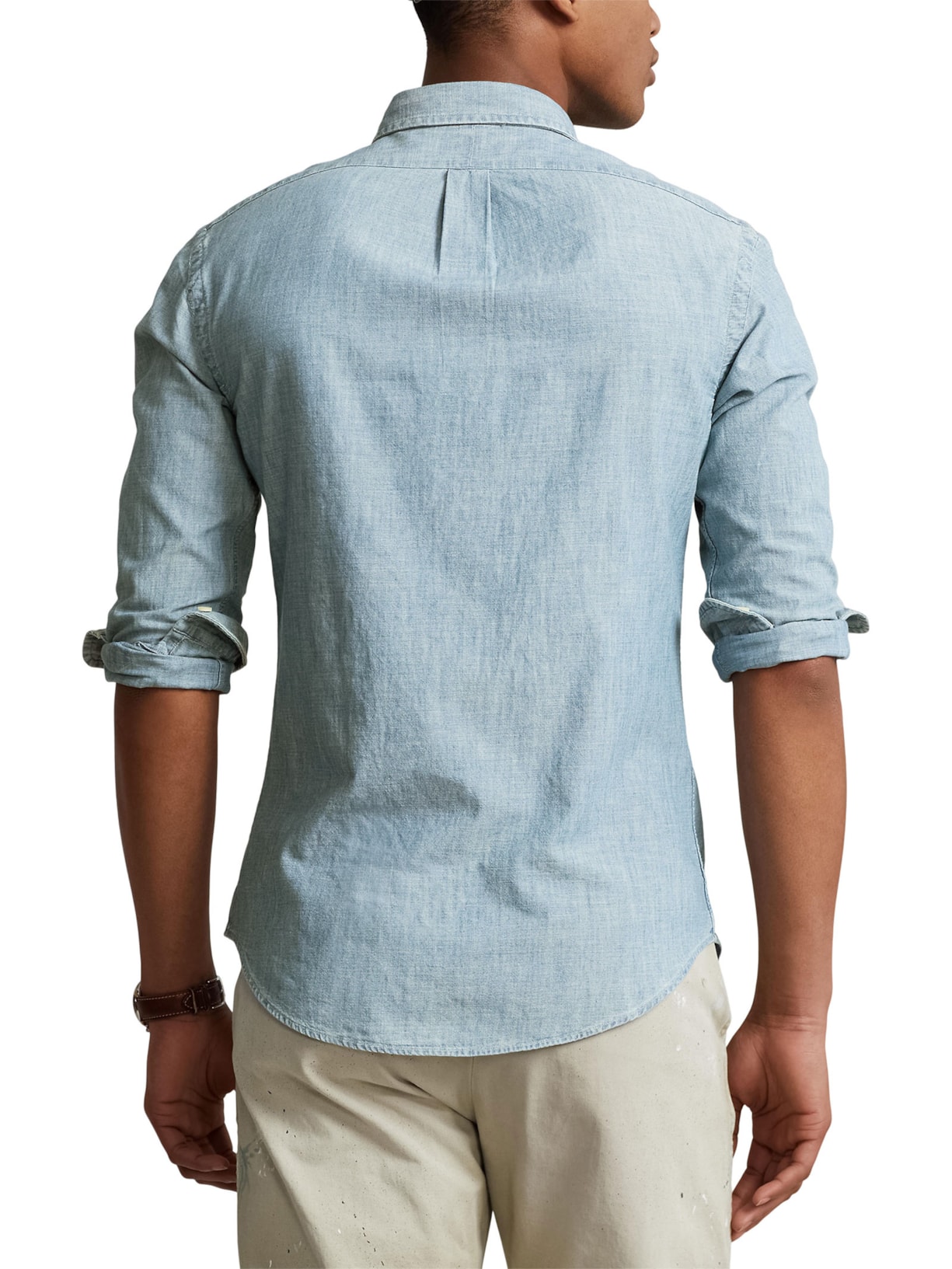 Camisa Masculina Poplin Cotton Sport Azul Polo Ralph Lauren