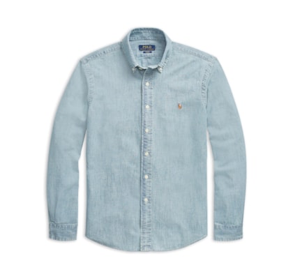 Camisa Masculina Poplin Cotton Sport - Azul