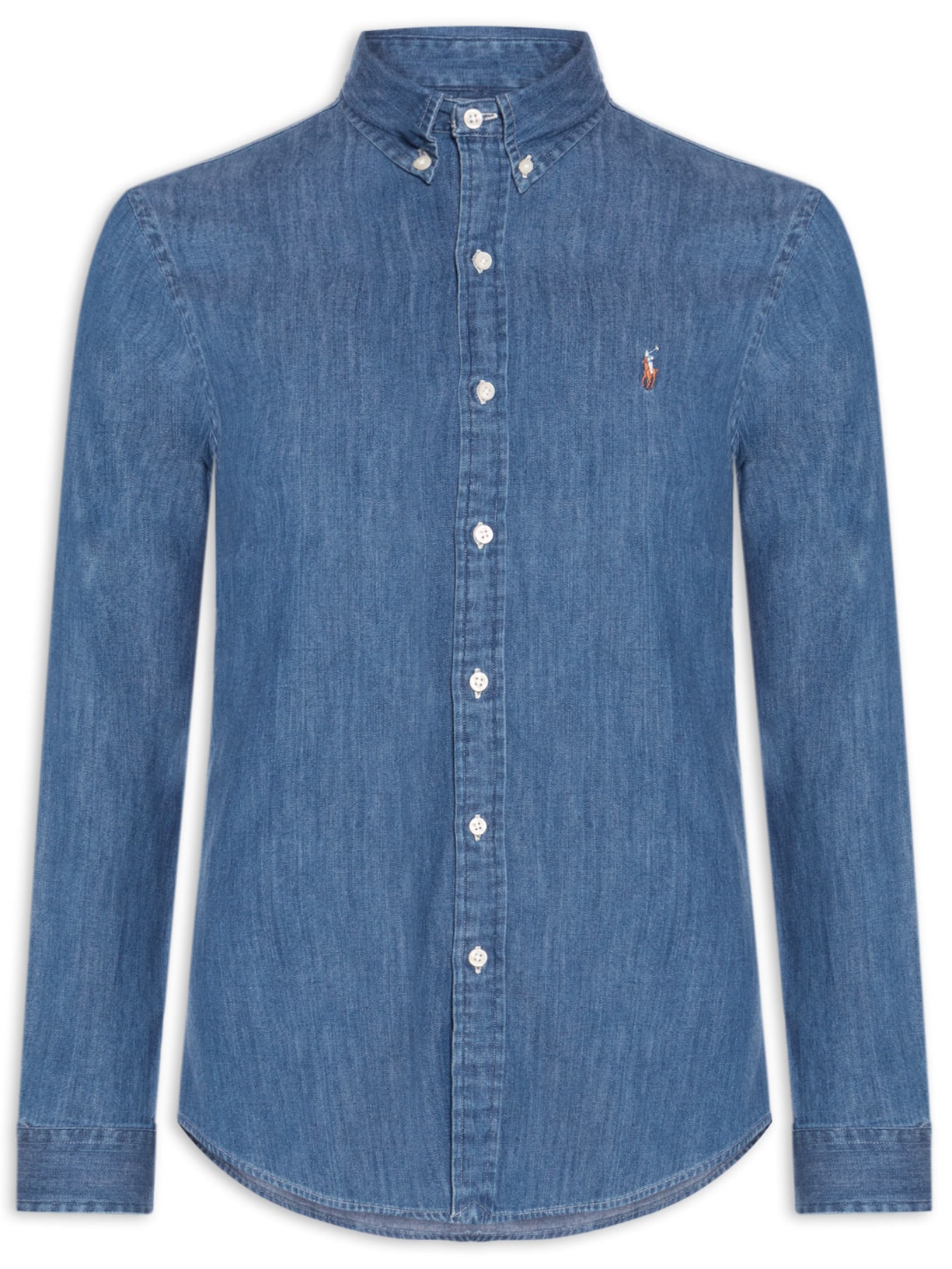 Camisa Masculina Poplin Sluby Twill Sport - Azul