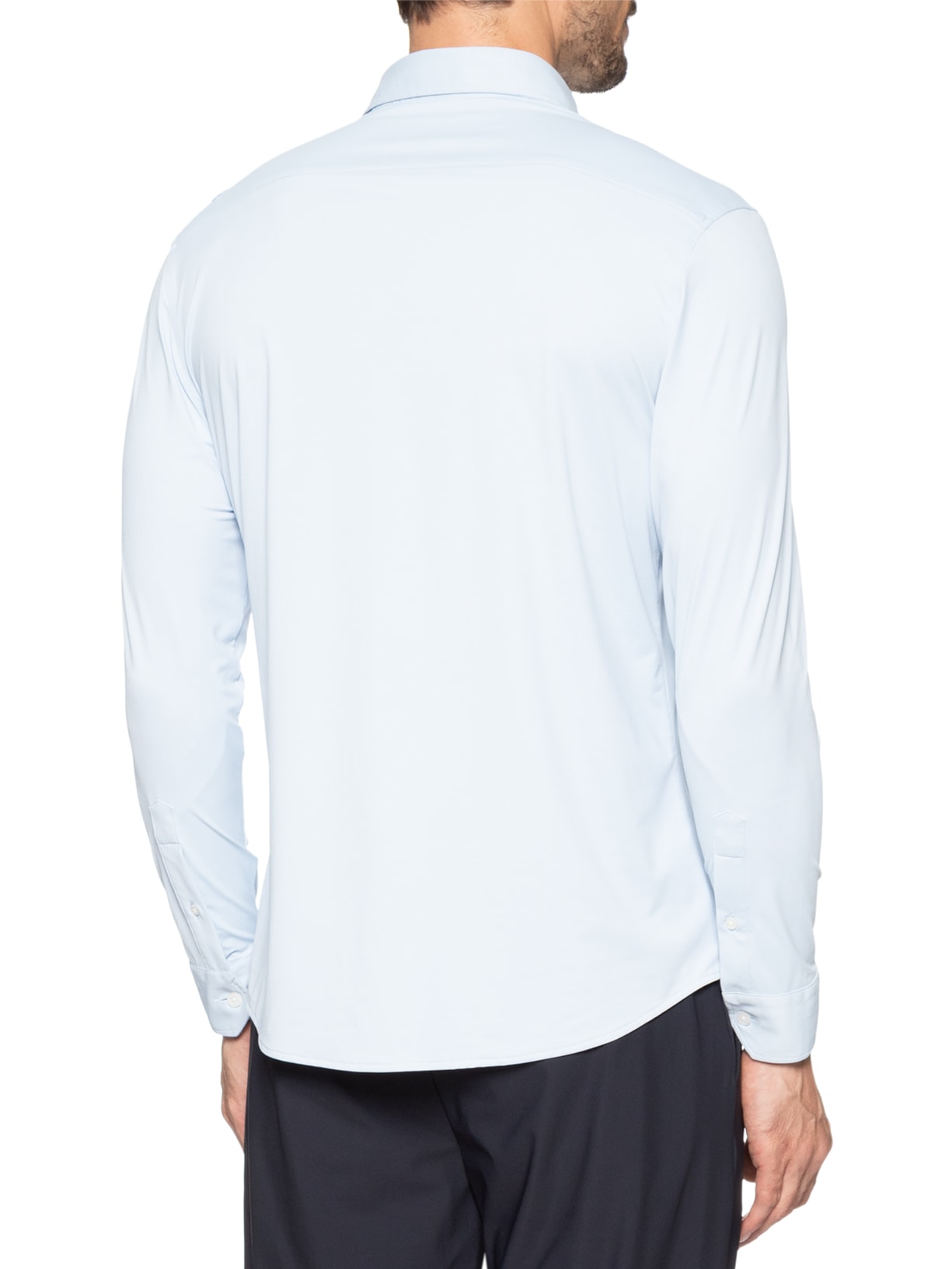 Camisa Masculina Power Poliamida Elastano Lisa Azul Sergio K