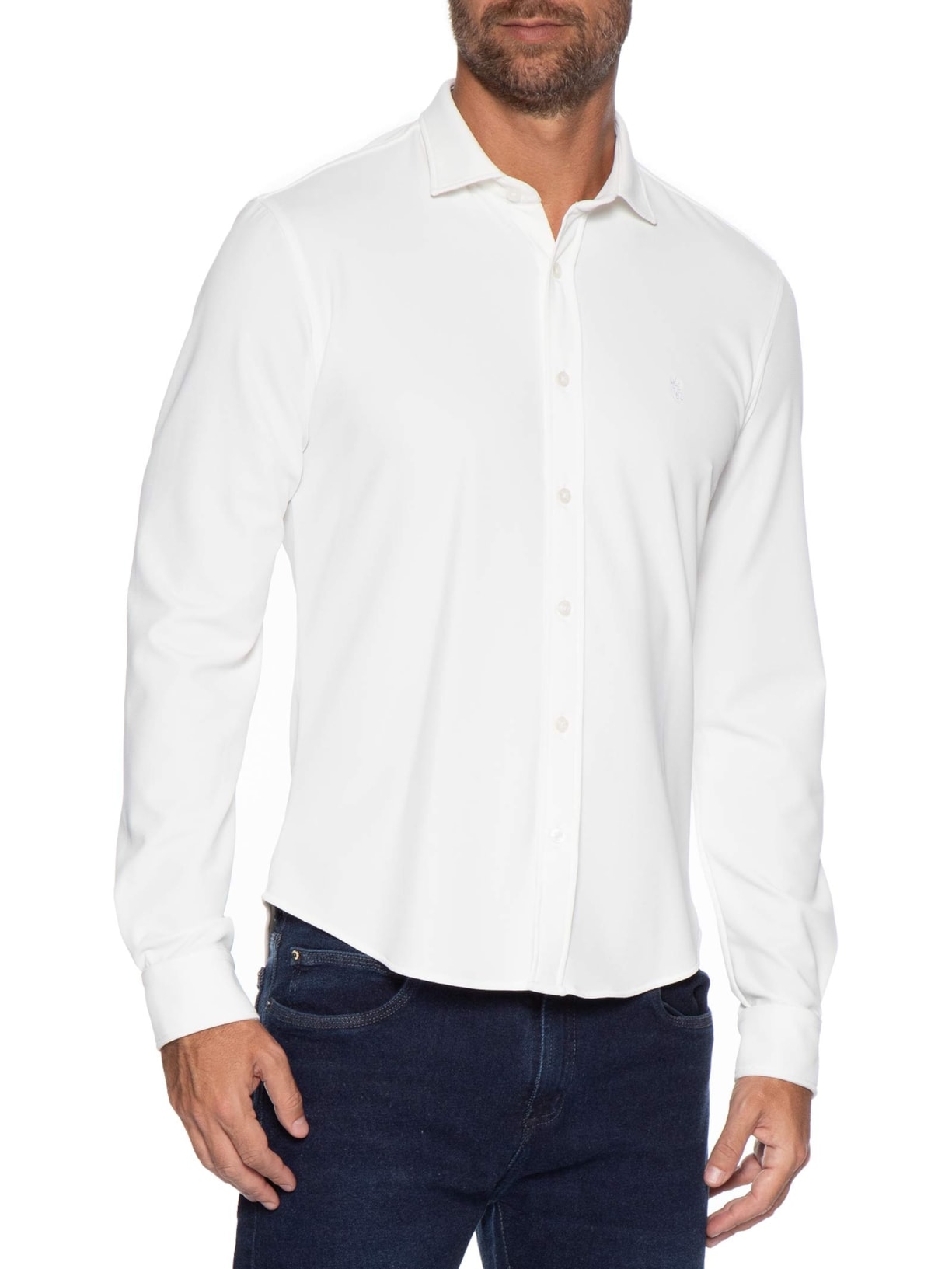 Camisa Masculina Power Quadrile Branco Sergio K