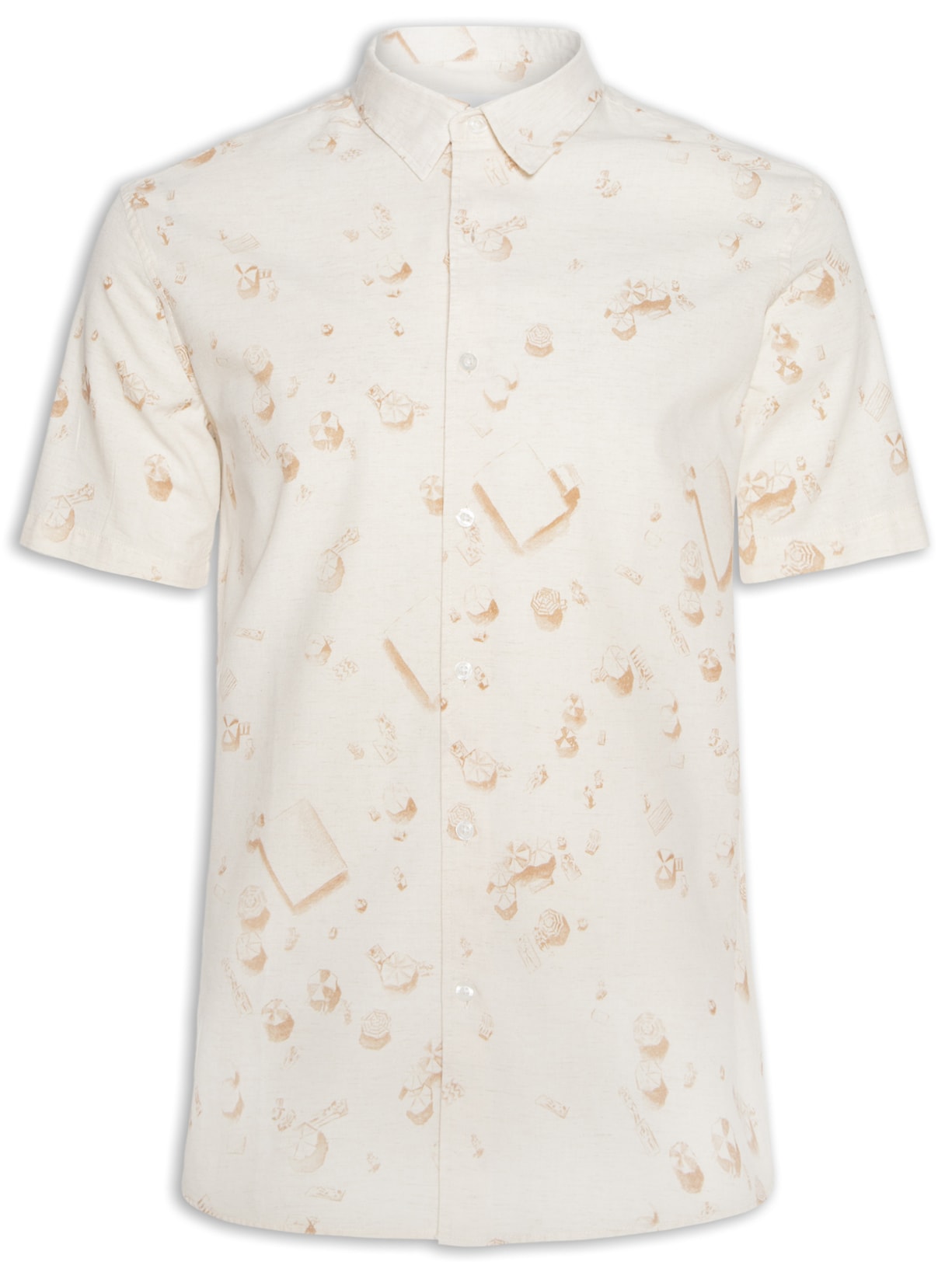 Camisa Masculina Praia - Bege