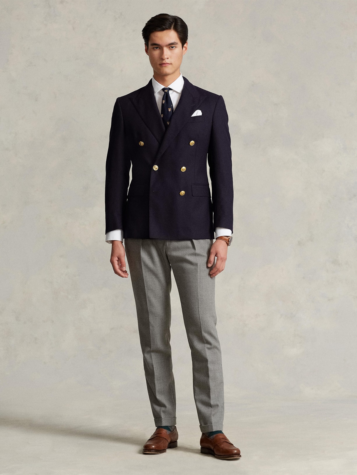 Camisa Masculina Purepress Custom Fit Stretch Poplin Branco Polo Ralph Lauren