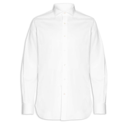 Camisa Masculina Purepress Custom Fit Stretch Poplin - Branco