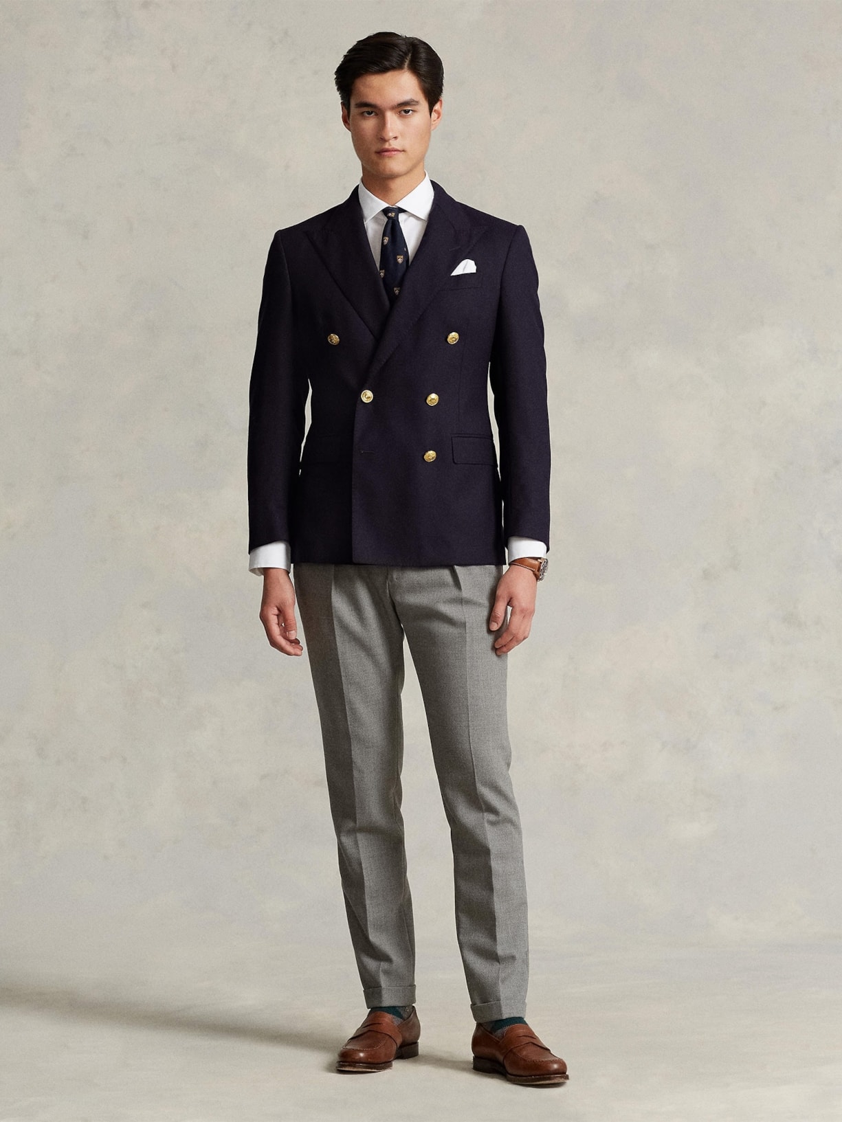 Camisa Masculina Purepress Custom Fit Stretch Poplin Branco Polo Ralph Lauren