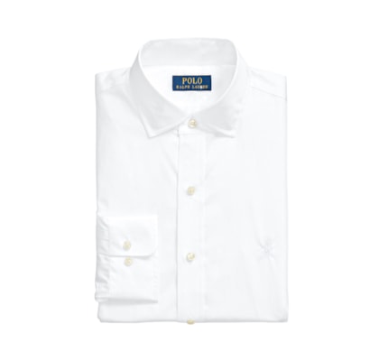 Camisa Masculina Purepress Custom Fit Stretch Poplin - Branco