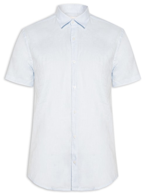 Camisa Masculina Puro Linho Lumiar - Azul