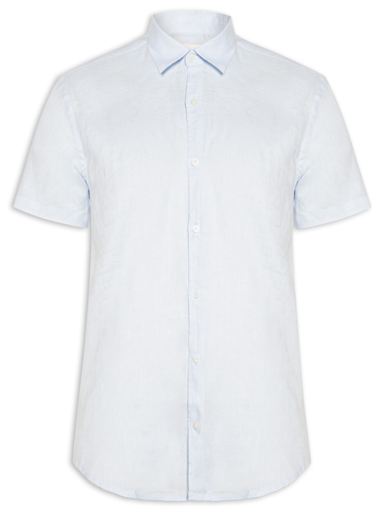 Camisa Masculina Puro Linho Lumiar Azul Foxton