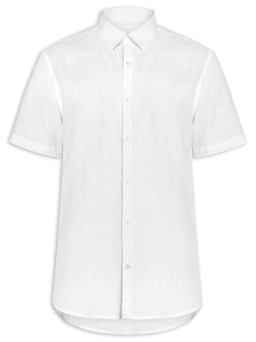 Camisa Masculina Puro Linho Lumiar - Branco