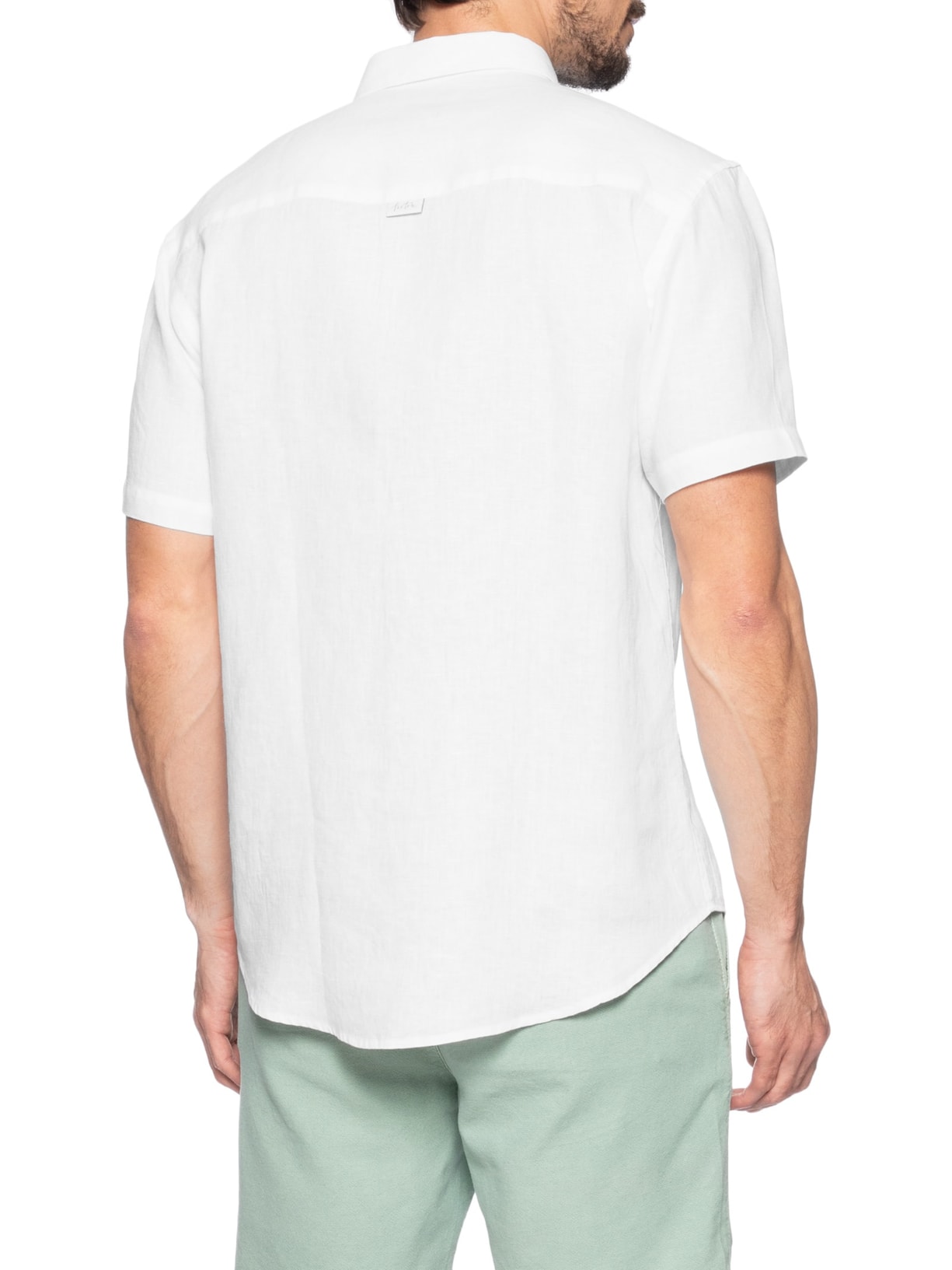 Camisa Masculina Puro Linho Lumiar Branco Foxton