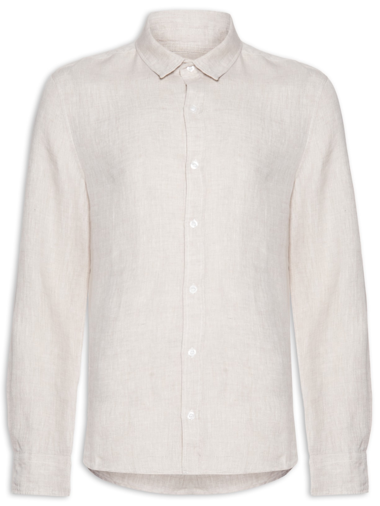 Camisa Masculina Puro Linho Mc Cores - Naturais