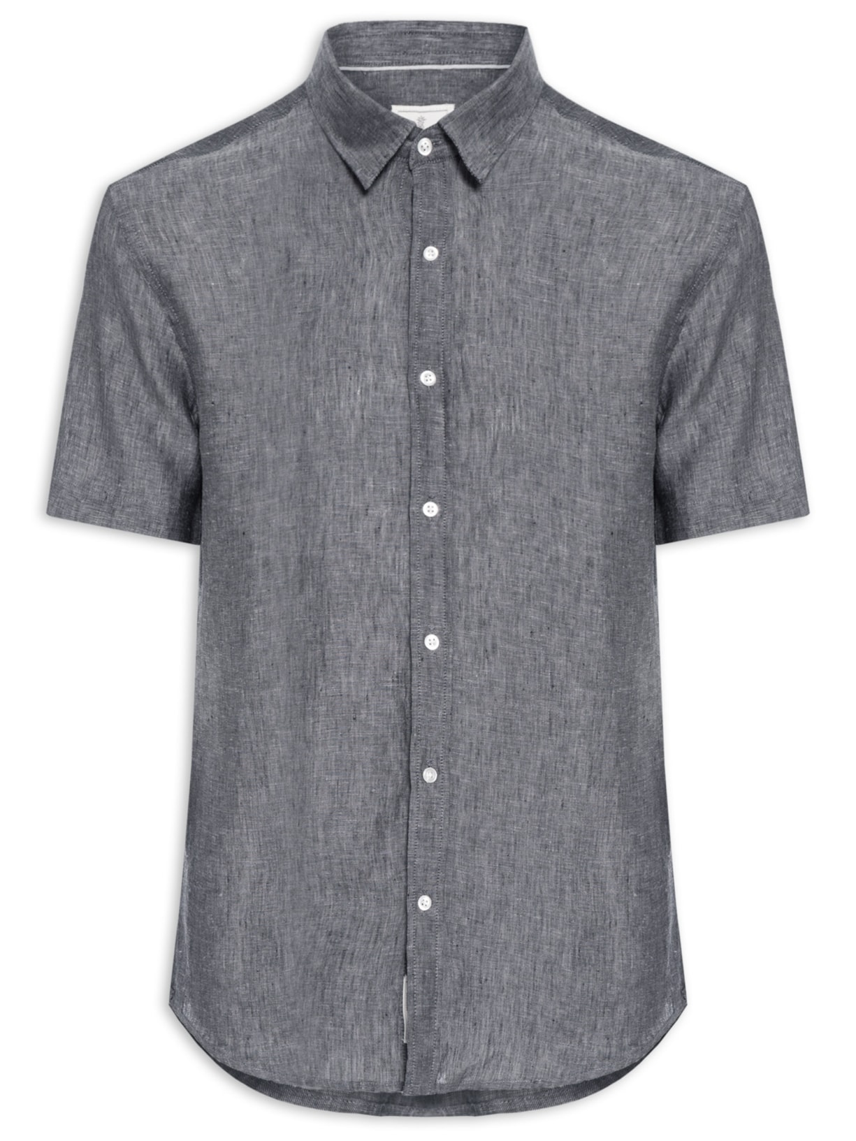 Camisa Masculina Puro Linho - Preto