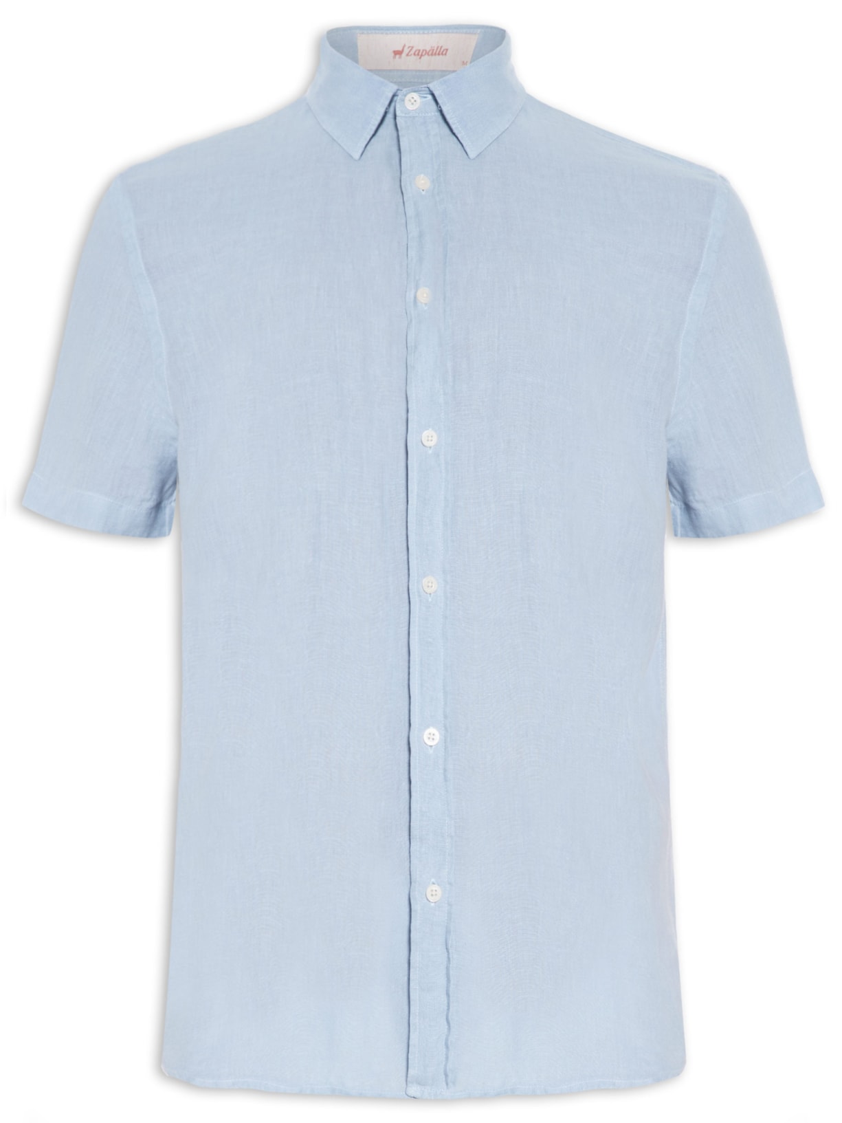 Camisa Masculina Puro Linho Tinturado - Azul