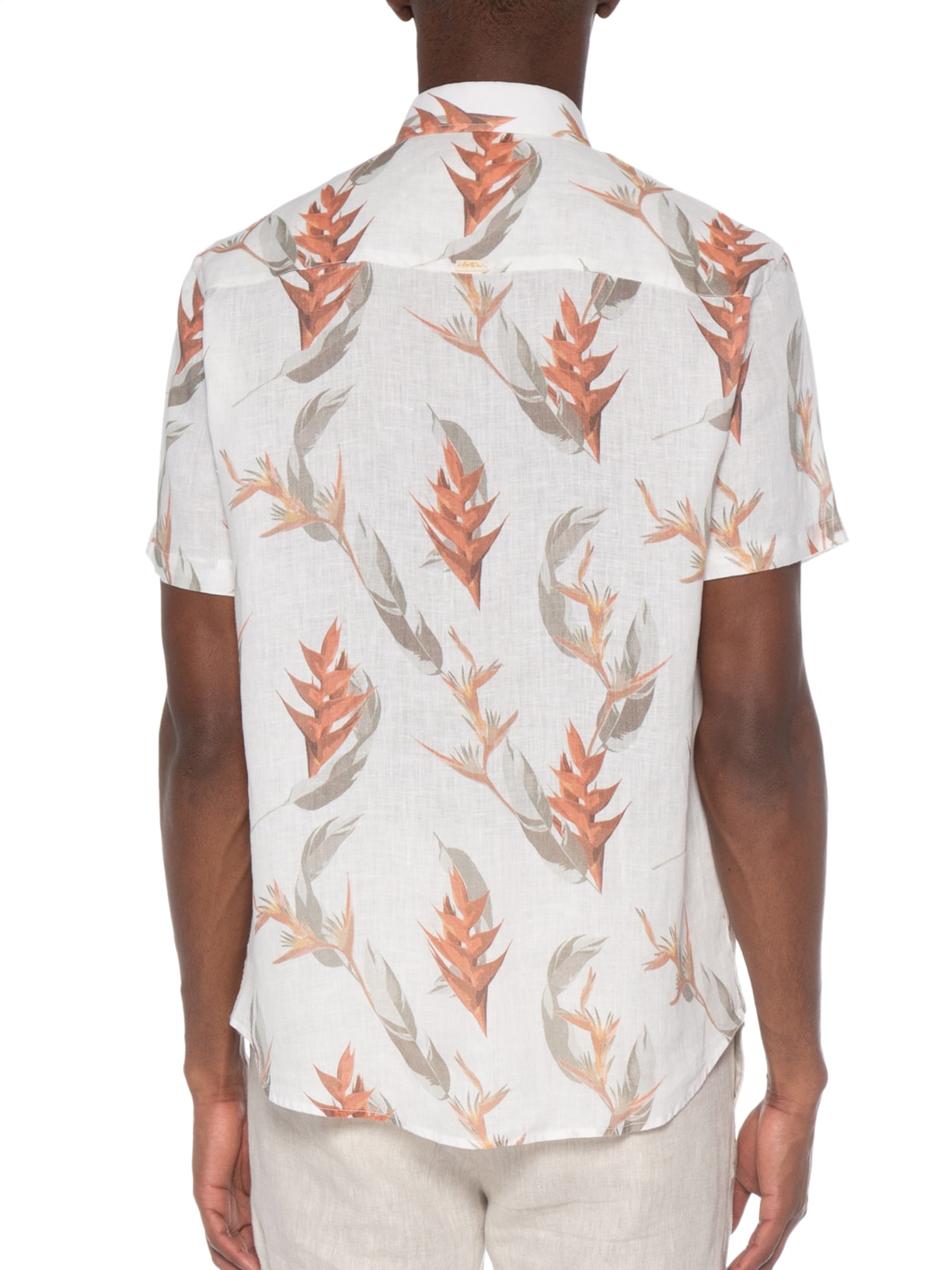 Camisa Masculina Puro Linho Tropical Off White Foxton