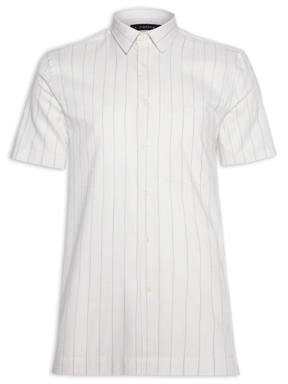 Camisa Masculina Reg Ampla Flame Rayas - Off White