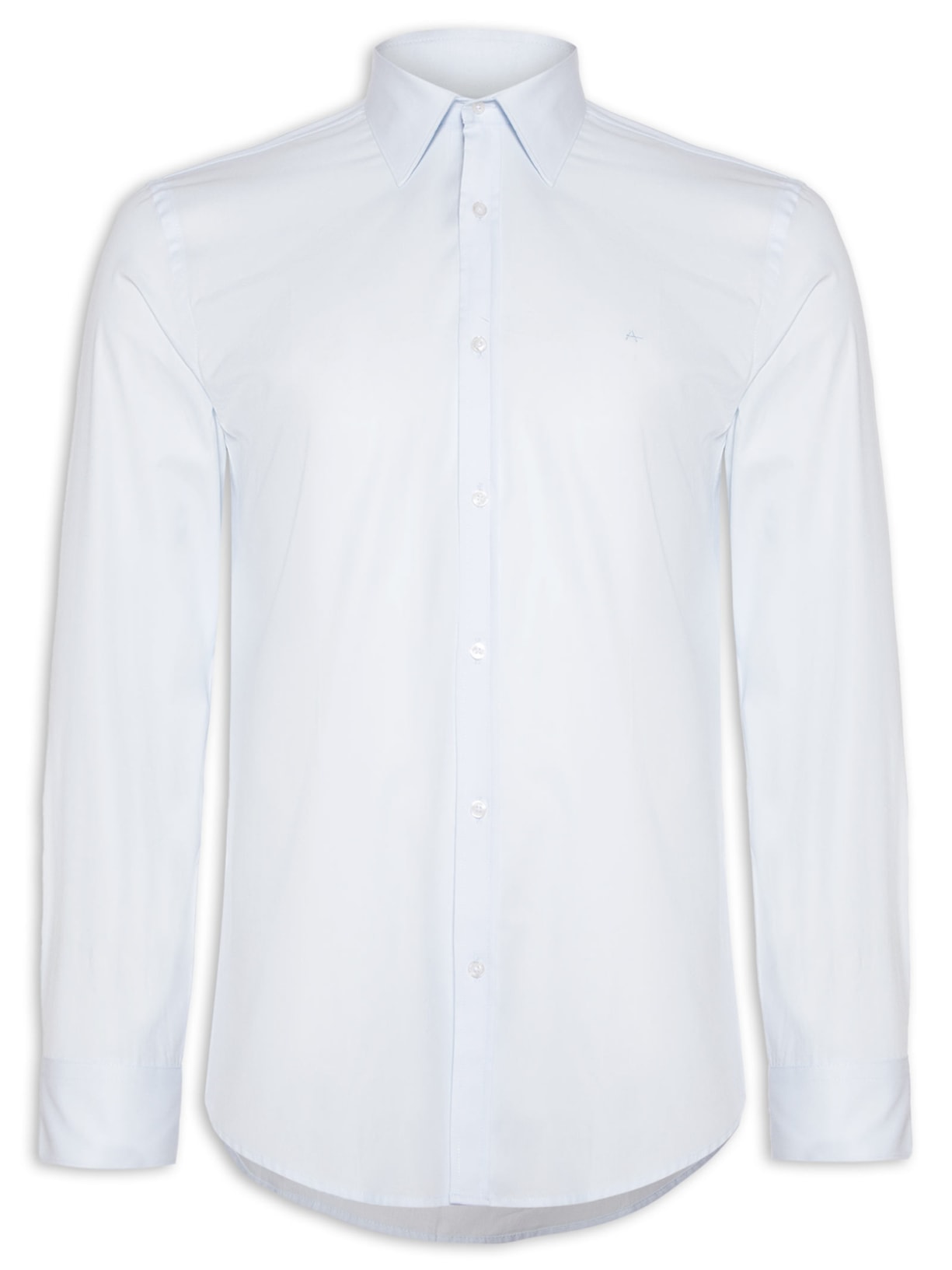 Camisa Masculina Reg Social Lisa - Azul