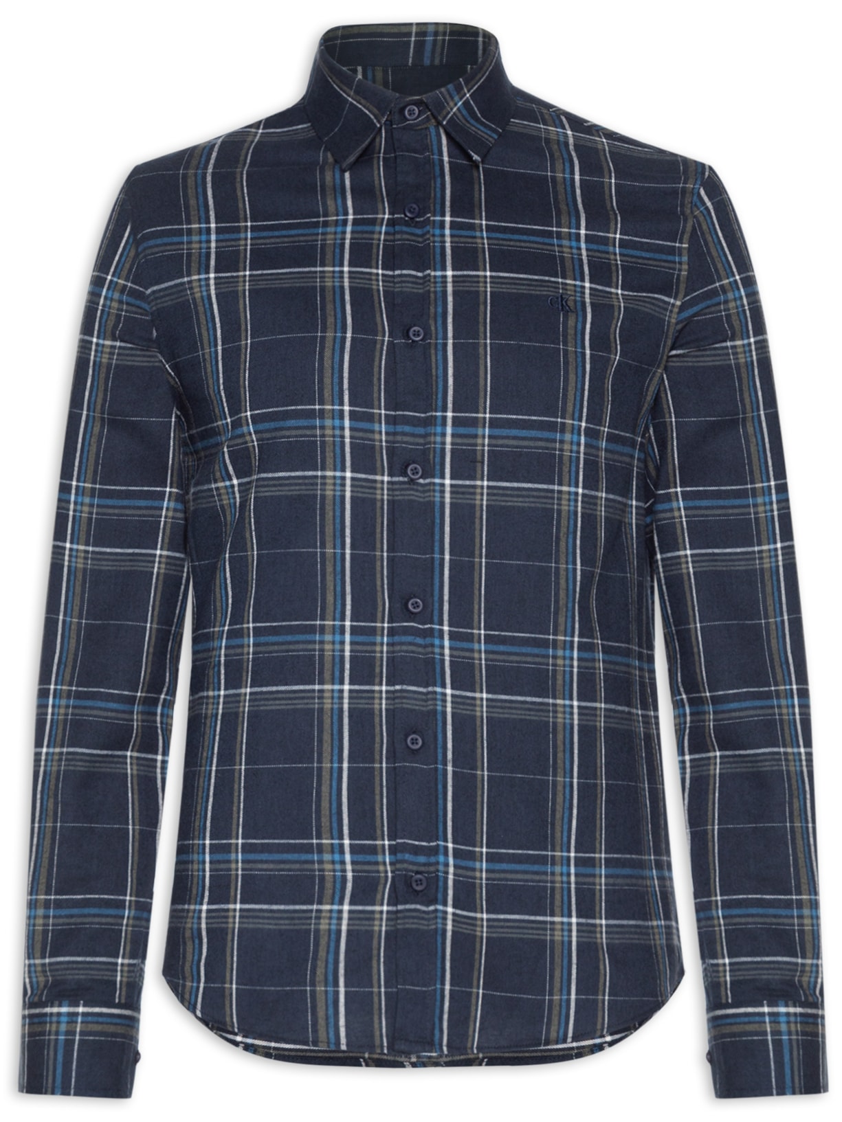 Camisa Masculina Regular Check Excl - Azul