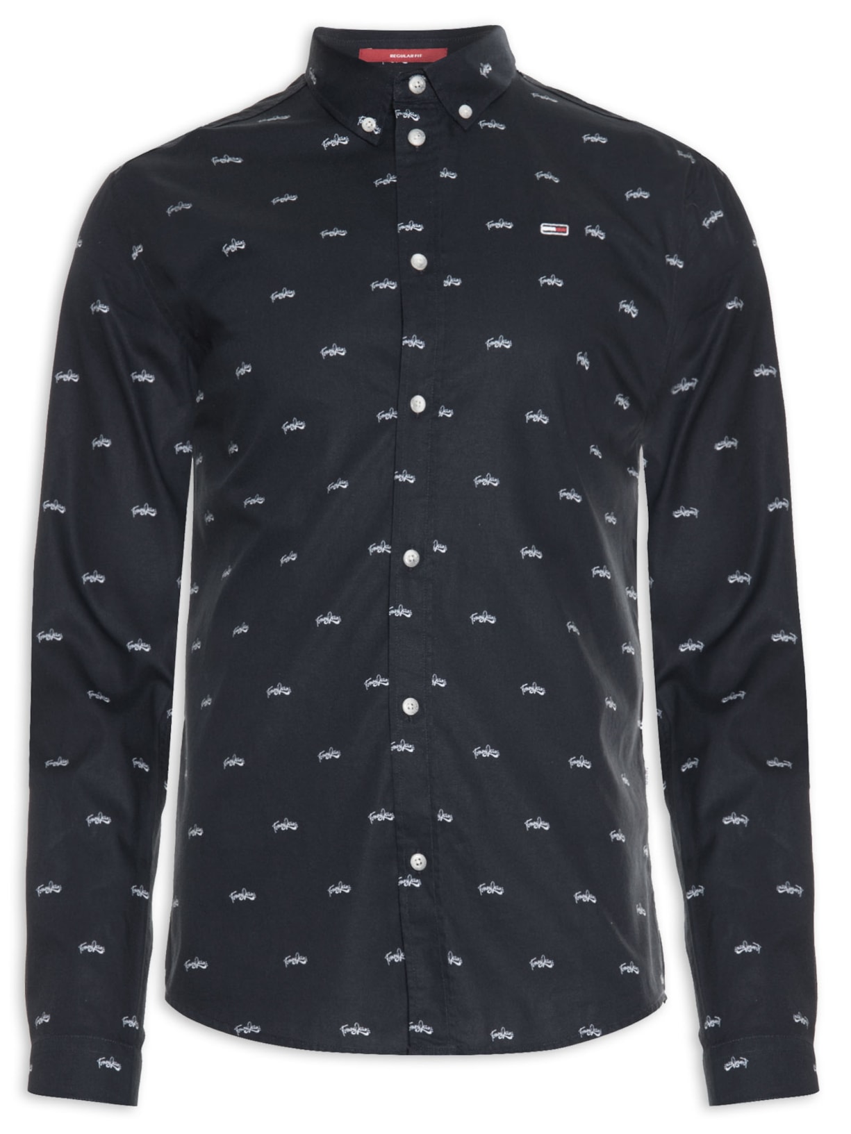 Camisa Masculina Regular College Pop Dobby - Azul