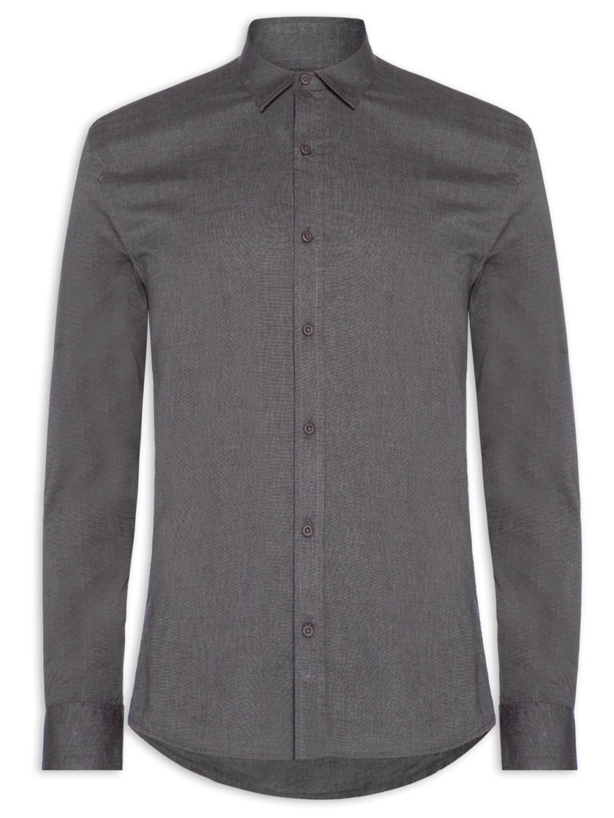 Camisa Masculina Regular Fil a Fil – Preto Calvin Klein Jeans