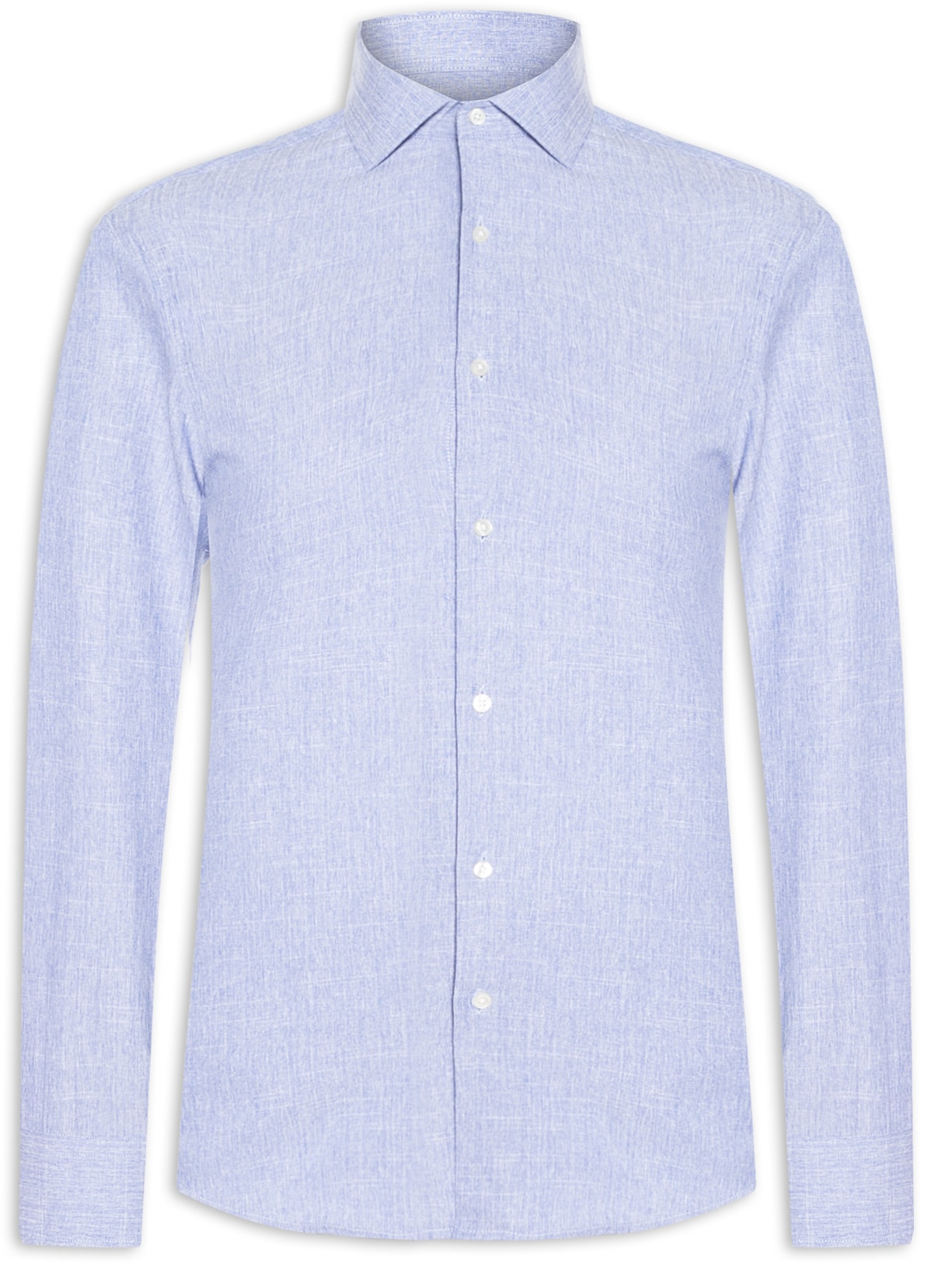 Camisa Masculina Regular Fit Algodão - Azul