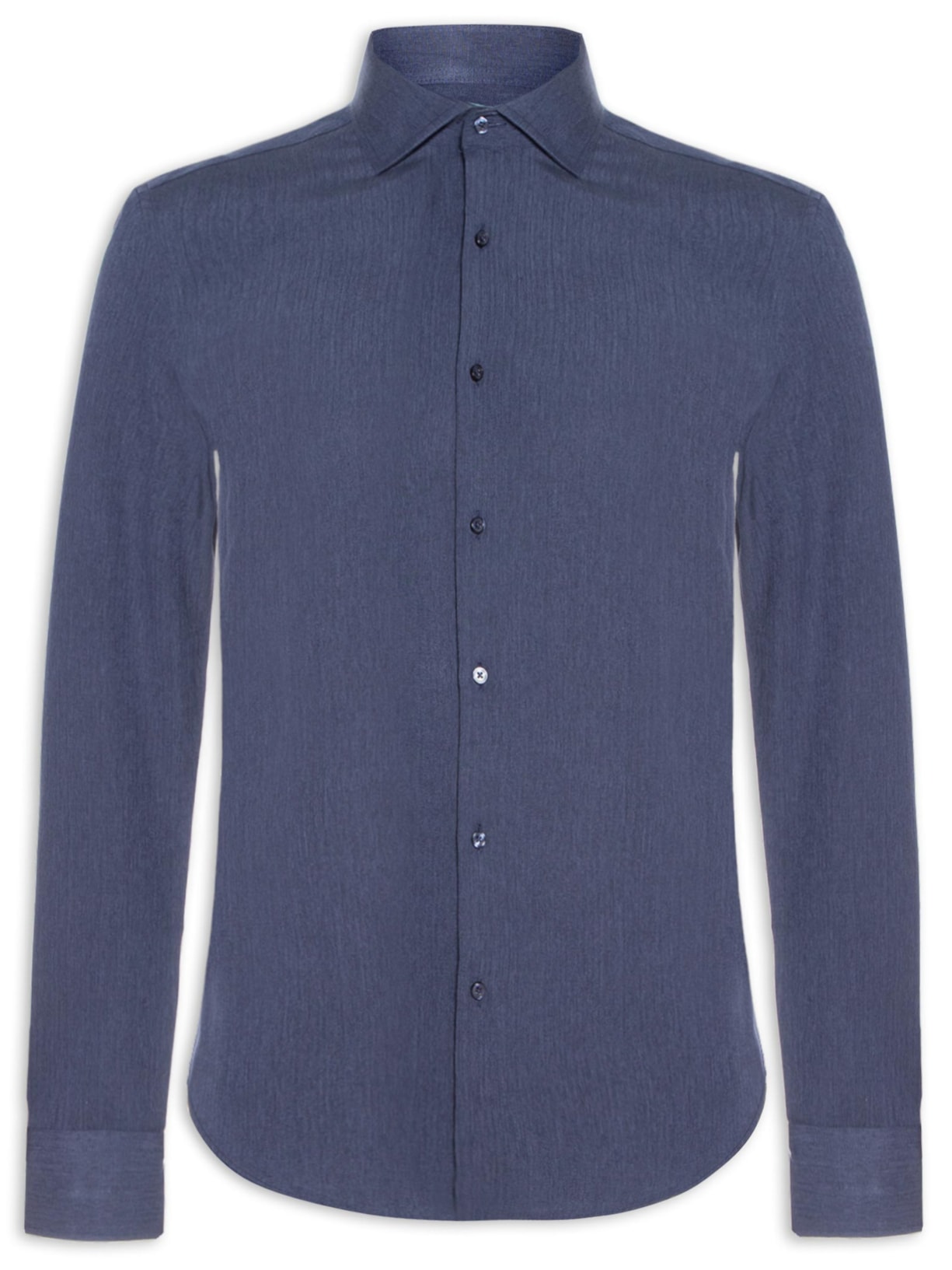 Camisa Masculina Regular Fit Algodão Azul '2 Essential