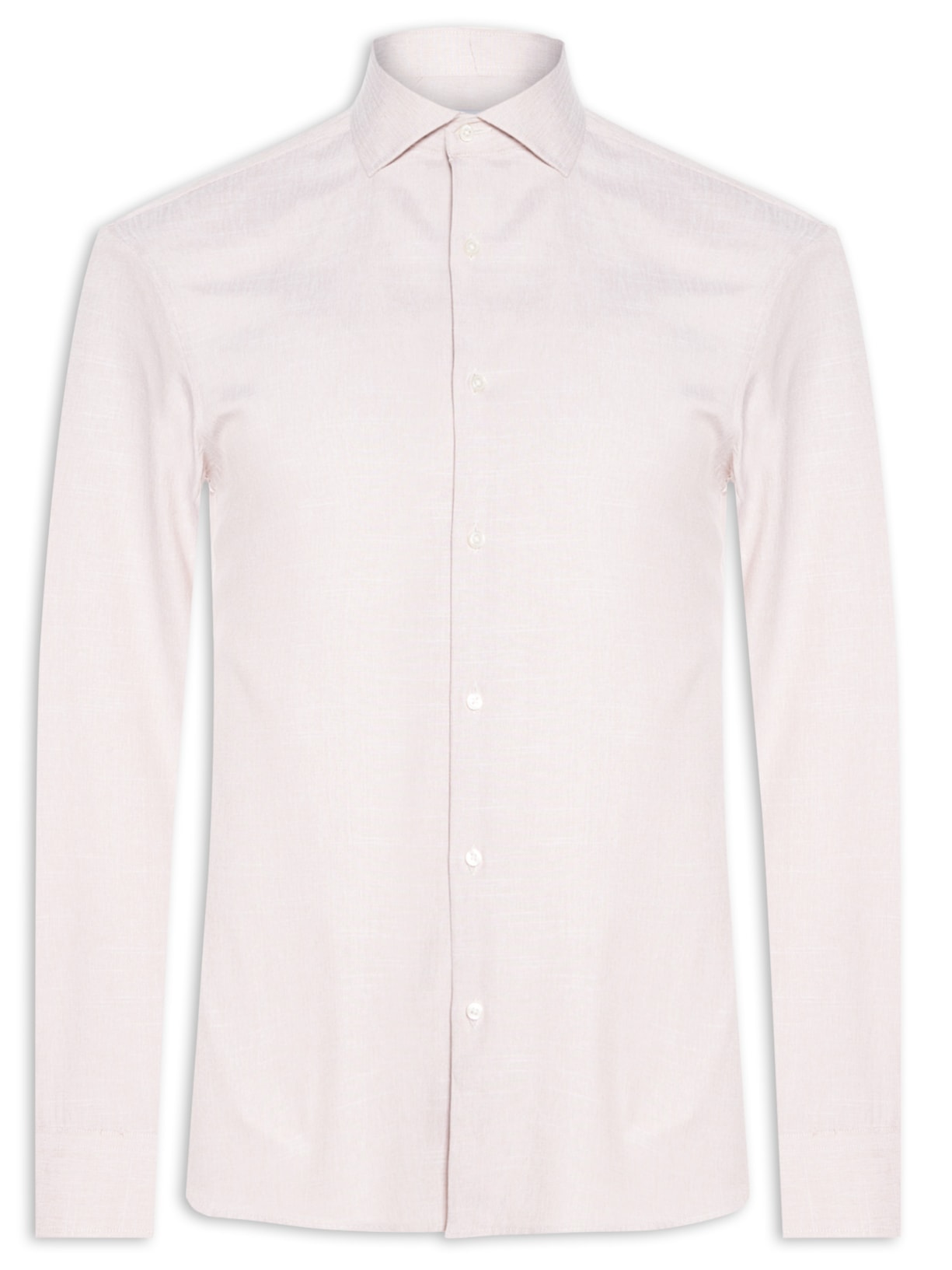 Camisa Masculina Regular Fit Algodão - Bege