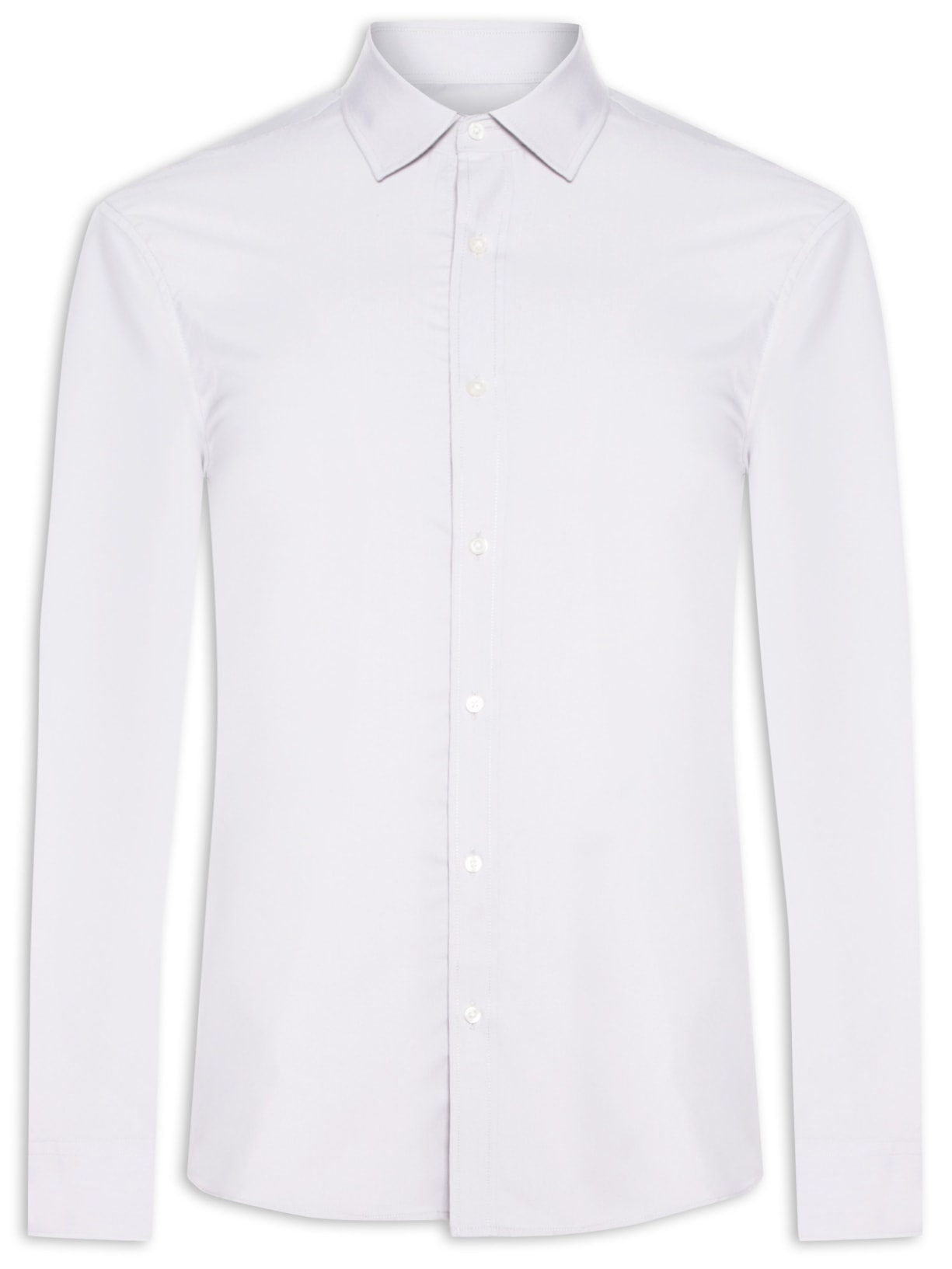 Camisa Masculina Regular Fit Algodão - Cinza