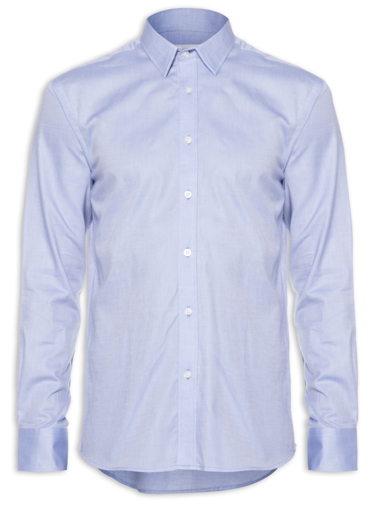 Camisa Masculina Regular Fit Algodão Pima - Azul
