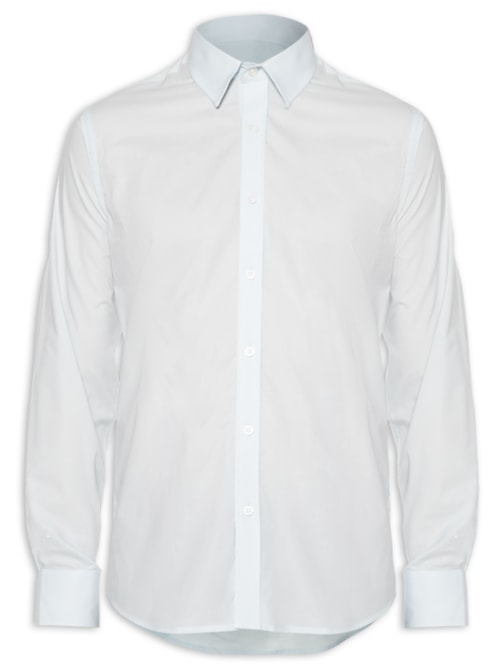 Camisa Masculina Regular Fit Algodão Pima - Azul