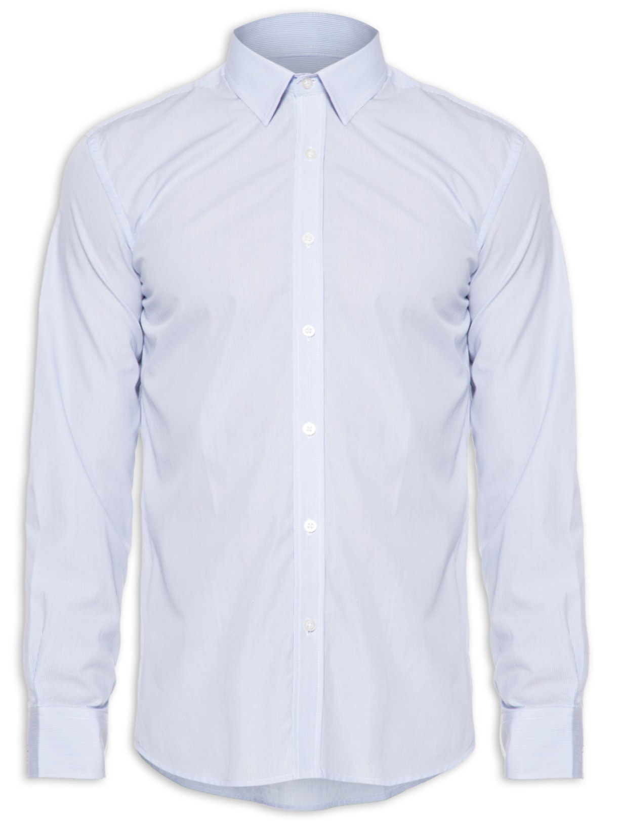 Camisa Masculina Regular Fit Algodão Pima - Azul
