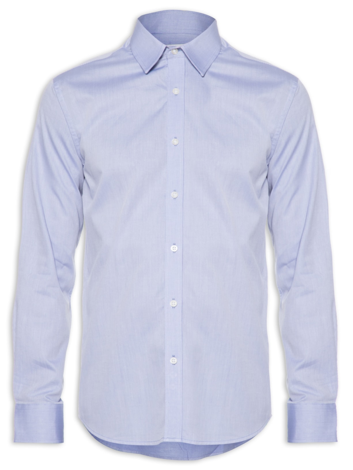 Camisa Masculina Regular Fit Algodão Pima - Azul