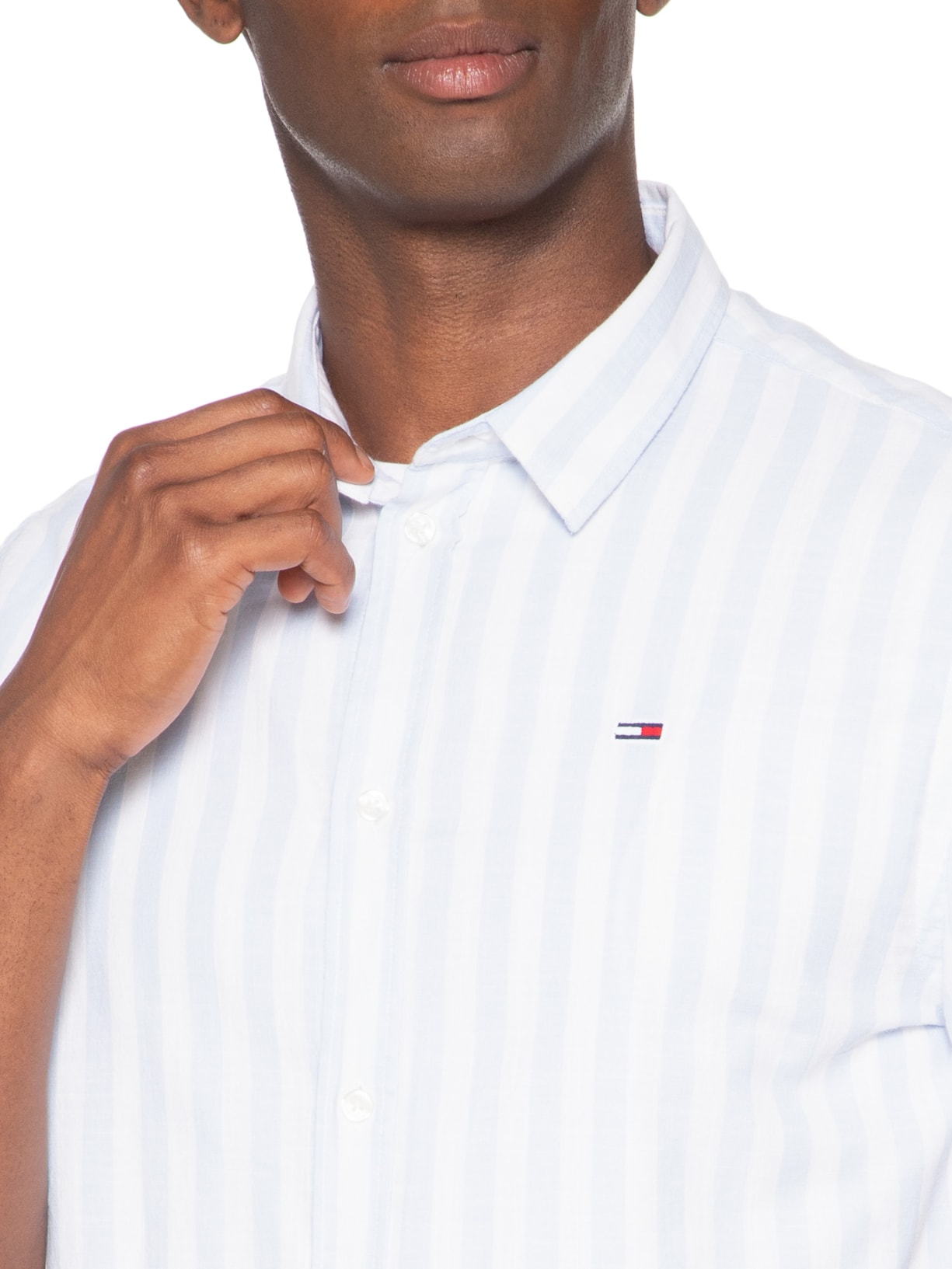 Camisa Masculina Regular Fit Blend Azul Tommy Jeans