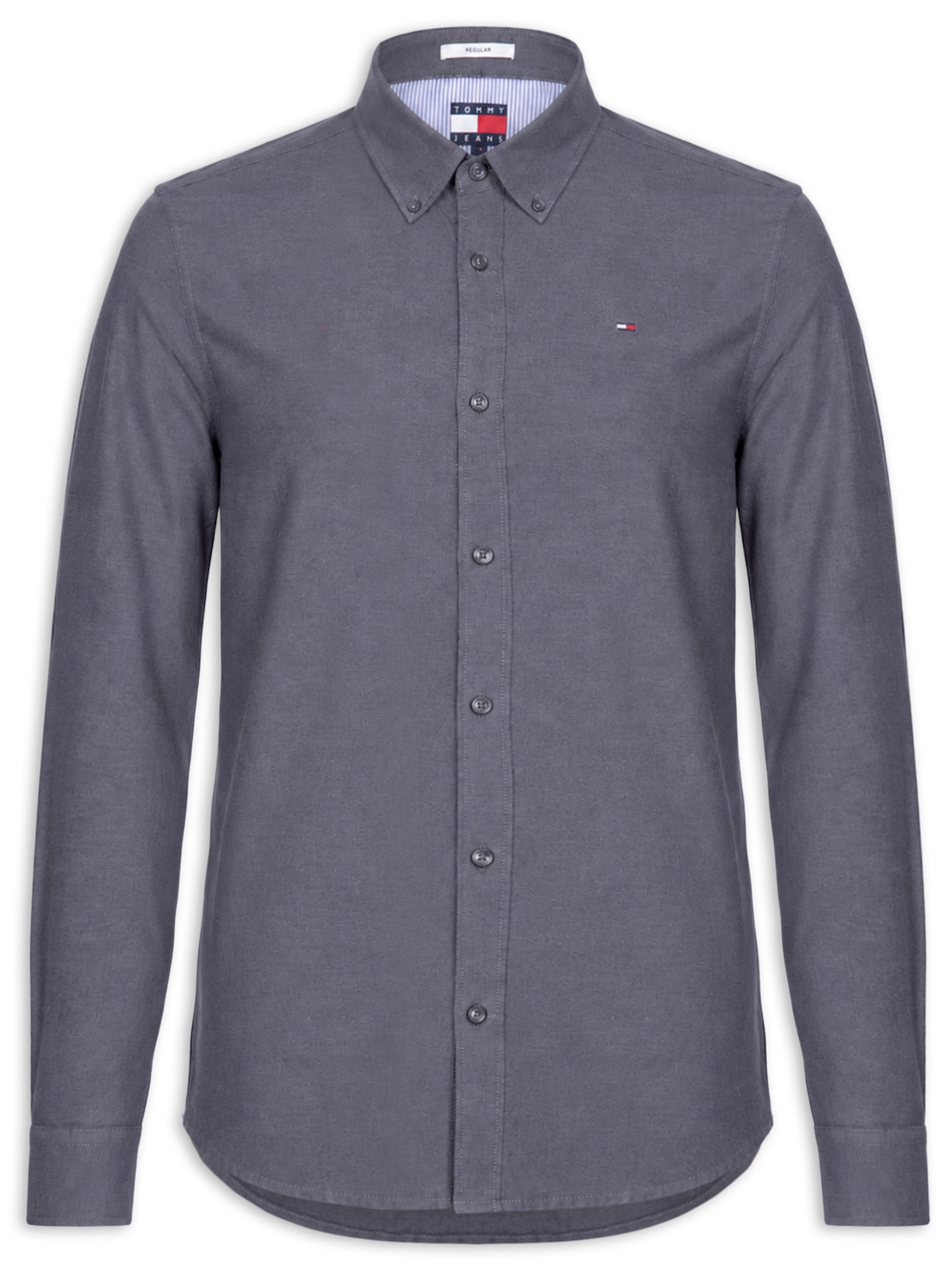 Camisa Masculina Regular Fit Button Down em Oxford - Azul