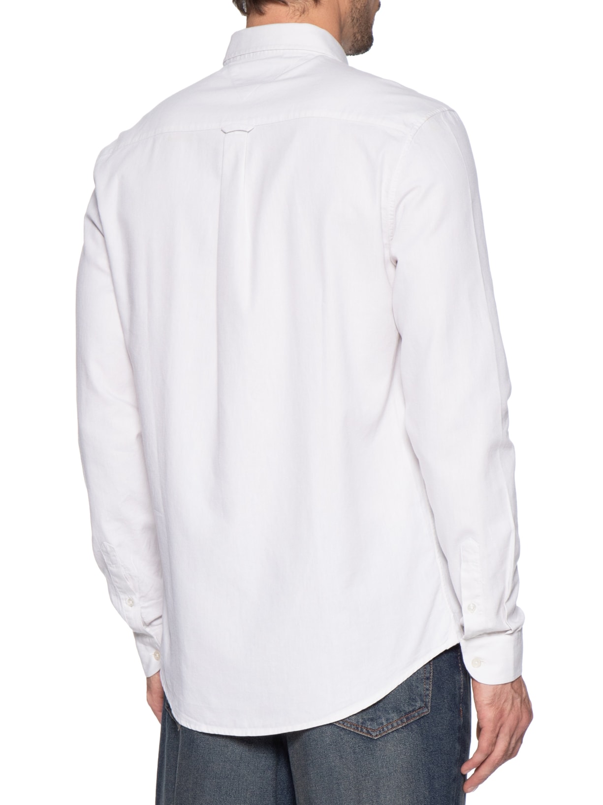 Camisa Masculina Regular Fit Button Down em Oxford Off White Tommy Jeans