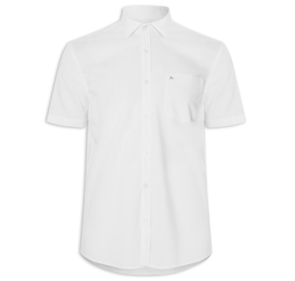Camisa Masculina Regular Fit Com Bolso   - Branco