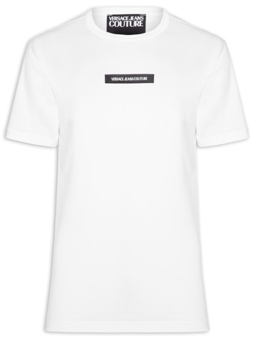 Camisa Masculina Regular-Fit Logo Patch - Branco