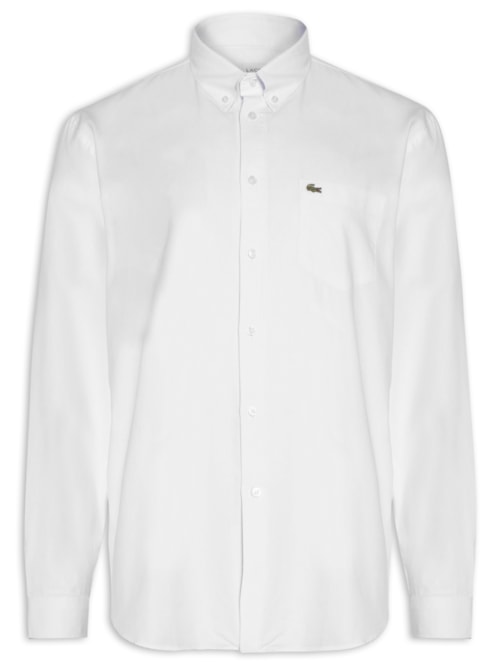 Camisa Masculina Regular Fit Manga Longa - Branco
