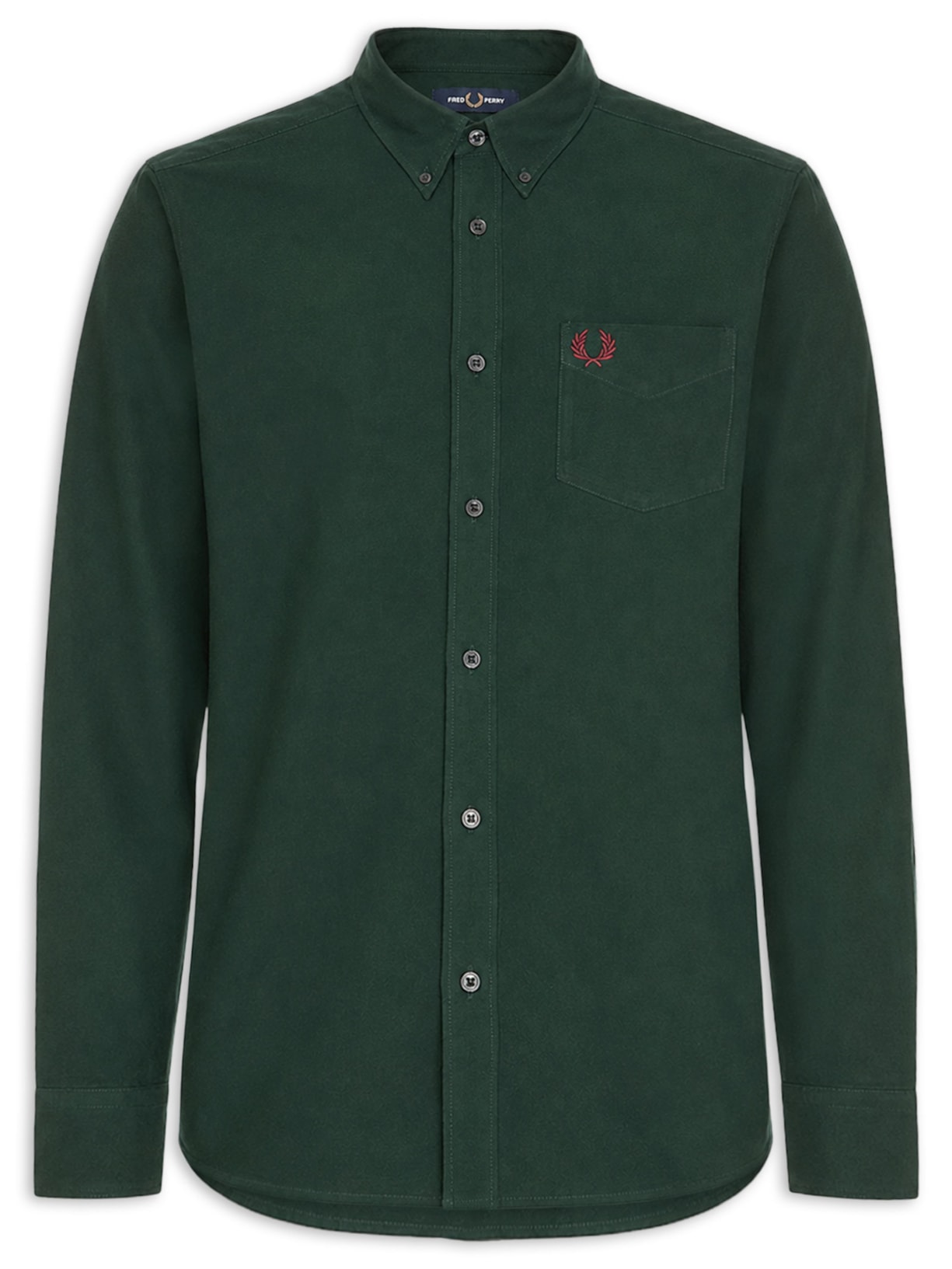 Camisa Masculina Regular Fit Oxford Com Bolso - Verde