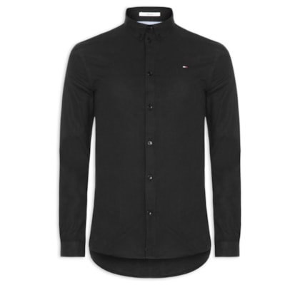 Camisa Masculina Regular Fit Oxford – Preto